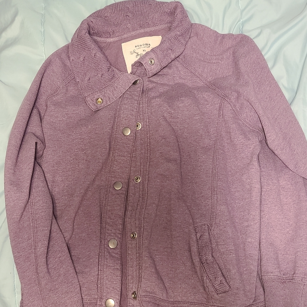 Purple button jacket